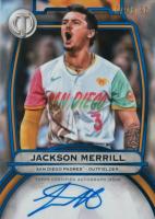 2025 Topps Tribute Tribute Autographs #TAMER Jackson Merrill Blue Baseball Card