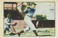 1952 Berk Ross # Johnny Mize Baseball Card