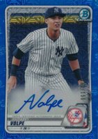 2020 Bowman Chrome Mega Box Autographs #BMAAVO Anthony Volpe Blue Refractor Baseball Card