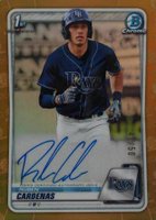 2020 Bowman Chrome Prospect Autographs #CPARC Ruben Cardenas Gold Refractor Baseball Card