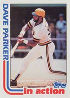 1982 Topps #41 Dave Parker In Action Baseball Card