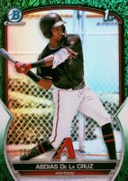2023 Bowman Chrome Prospects #BCP34 Abdias de La Cruz Green Grass Refractor Baseball Card