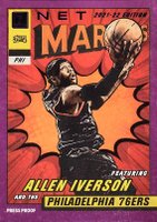 2021 Panini Donruss Net Marvels #14 Allen Iverson Press Proof Purple Basketball Card