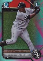 2022 Bowman Chrome Prospects #BCP152 Oscar Colas Aqua/Pink Vapor Refractor Baseball Card