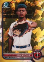 2022 Bowman Chrome Sapphire Edition Prospects #BCP151 Bryan Acuna SP-Yellow Baseball Card