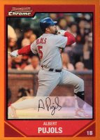 2007 Bowman Chrome #175 Albert Pujols Orange Refractor Baseball Card