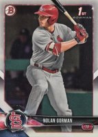 2018 Bowman Draft #BD117 Nolan Gorman Baseball Card