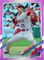 2021 Topps Chrome #159 Shohei Ohtani Pink Refractor Baseball Card