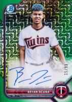 2022 Bowman Mega Box Chrome Autographs #BMABA Bryan Acuna Green Baseball Card