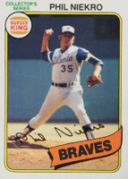 1980 Burger King Pitch, Hit & Run #6 Phil Niekro Baseball Card