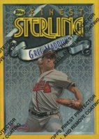 1996 Finest #145 Greg Maddux Refractor w/Coating Baseball Card