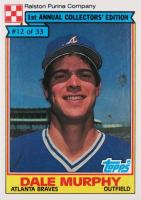 1984 Ralston Purina Hand Cut #12 Dale Murphy Baseball Card