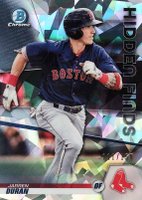 2020 Bowman Chrome Hidden Finds #HFJDM J.D. Martinez Atomic Refractor Baseball Card