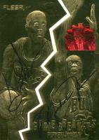 1997 Fleer 23KT Gold Card # Michael Jordan/Scottie Pippen Gamebreakers-Red 6 Time Basketball Card