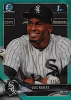 2018 Bowman Prospects Chrome #21 Luis Robert Aqua Refractor Baseball Card