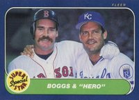 1986 Fleer #634 Boggs & Hero Baseball Card