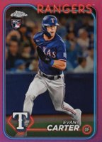 2024 Topps Chrome #136 Evan Carter Pink Refractor Baseball Card
