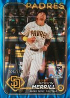 2024 Topps Chrome Update #USC57 Jackson Merrill Blue Raywave Baseball Card