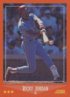 1988 Score Traded #68T Ricky Jordan Glossy Baseball Card