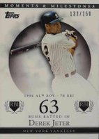 2007 Topps Moments & Milestones  #82 Derek Jeter 63 RBI Baseball Card