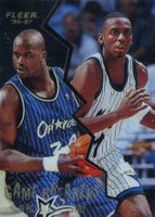 1996 Fleer Game Breakers #10 Anfernee Hardaway/Shaquille O'Neal Basketball Card