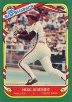 1987 Fleer Star Stickers #107 Mike Schmidt Baseball Card