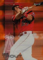 2016 Finest #1 Mike Trout Orange Refractor Baseball Card