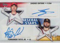 2022 Topps Baseball Stars Dual Autographs #BSDAOT Shohei Ohtani/Fernando Tatis Jr. Baseball Card