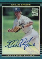 2002 Bowman Chrome Draft Picks #174 Khalil Greene Autograph-Refractor Baseball Card
