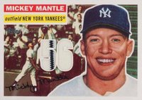 2008 Topps 1956 Reprint Relic #56MM Mickey Mantle Baseball Card