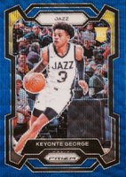 2023 Panini Prizm #127 Keyonte George Blue Wave Basketball Card