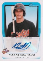 2011 Bowman Prospects Autograph #BPAMM Manny Machado Baseball Card