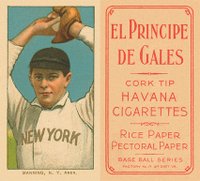 1909 White Borders El Principe De Gales #302 Rube Manning Pitching Baseball Card