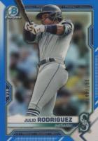 2021 Bowman Chrome Prospects #BCP231 Julio Rodriguez Blue Refractor Baseball Card