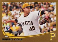 2013 Topps Update #US150 Gerrit Cole Yellow Hat-Gold Baseball Card