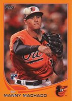 2013 Topps #270 Manny Machado Fielding-Orange Baseball Card