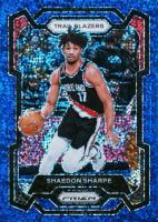 2023 Panini Prizm #104 Shaedon Sharpe Blue Sparkle Basketball Card
