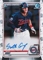 2020 Bowman Chrome Prospect Autographs #CPASG Seth Gray Baseball Card