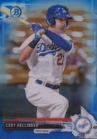 2017 Bowman Chrome Mini #BCP149 Cody Bellinger Bowman Prospects-Bowman 70th Logo Refractor Baseball Card