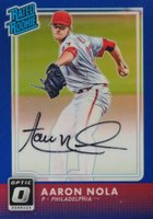 2016 Panini Donruss Optic Rated Rookies Signatures #RRAN Aaron Nola Blue Baseball Card