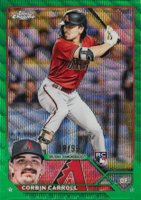 2023 Topps Chrome #95 Corbin Carroll Green Wave Refractor Baseball Card