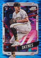 2024 Topps Chrome Cosmic #30 Paul Skenes Blue Moon Refractor Baseball Card