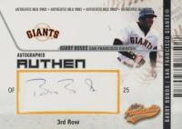 2003 Fleer Authentix Autographed #AA-BB Barry Bonds Third Row Baseball Card