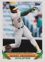 1993 Topps #750 Rickey Henderson Florida Marlins Inaugural Baseball Card