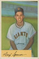 1954 Bowman #185a Daryl Spencer .941/.944 Field Avg. Baseball Card