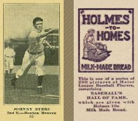 1916 Holmes for Homes Bread #55 Johnny Evers Baseball Card