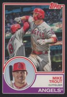 2018 Topps Update 1983 Topps Baseball #83-42 Mike Trout Black Baseball Card