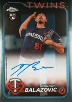 2024 Topps Chrome Update Chrome Baseball Update Series Autographs #RAJBA Jordan Balazovic Baseball Card