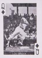 1969 Globe Imports Playing Cards # Lou Brock Queen of Diamonds Baseball Card