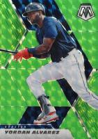 2021 Panini Mosaic #46 Yordan Alvarez Green Fluorescent Baseball Card